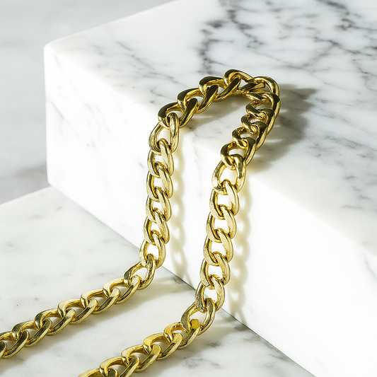 Matte Gold Curb Chain